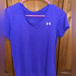 Under armour purple workout top.